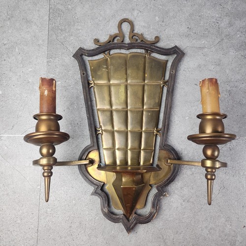 Wandleuchte flammig messing - 2-flammig,