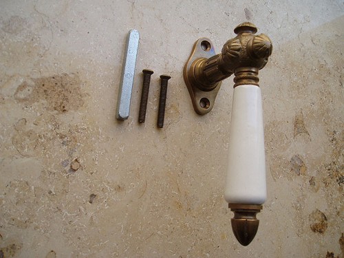 Antik messing fenster griff - antik,