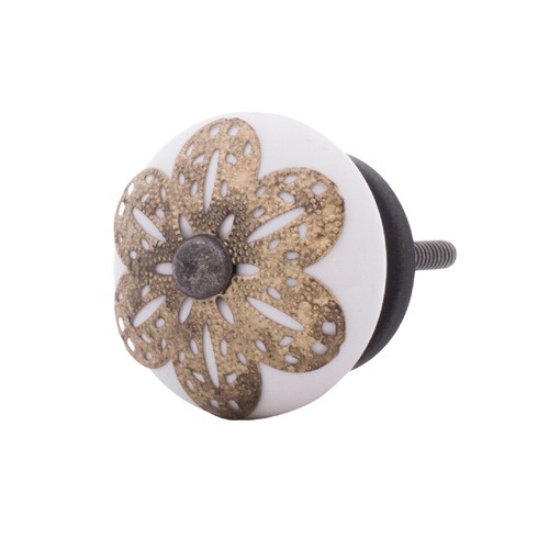 Antik design weiss messing - design,