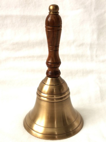 Handglocke messing antik mit - messing,