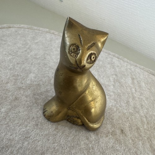 Massive messing figur katze - massive,