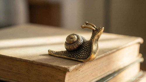 Messing schnecke figur - messing,